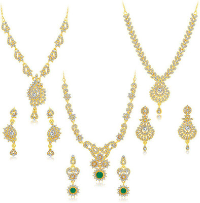 Sukkhi Alloy Gold-plated Gold Jewellery Set(Pack of 1)