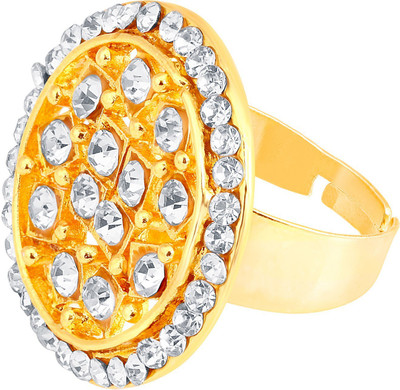 Sukkhi ShoStopper Royal Designer Gold Plated Ring SJ8006R Alloy Gold Plated Ring