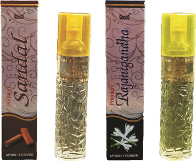Groco Floral Spray Rajnigandha & Sandal 200 ML(each) Long Lasting Room Freshener(2 x 200 ml)