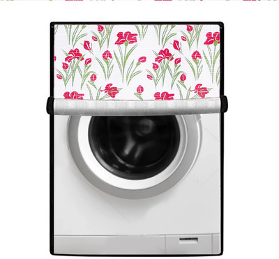 JM Homefurnishings Front Loading Washing Machine  Cover(Width: 74 cm, Milano Red, Grey Nurse)