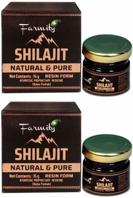 Farmity Pure Shilajit Resin Boost Energy, Strenght & Stamina 15g  (Pack Of 2) For Rs. 579 @ 81 %