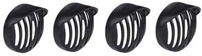 Ramanta 4 PCs Front Rear Indicators Grills for Royal Enfield Electra, Standard & Classic (4 Pcs Indicators Grills, Black with Cap) Bike Headlight Grill(Black)