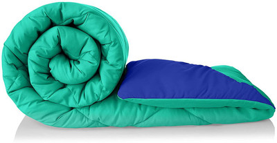 DORISTYLE Solid Single Comforter for  Heavy Winter(Poly Cotton, see green & navy blue)