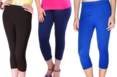 FeelBlue Women Dark Blue, Blue, Black Capri