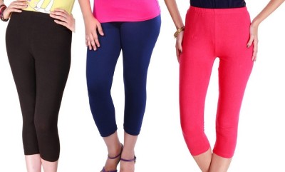 FeelBlue Women Dark Blue, Black, Pink Capri