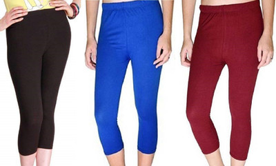 FeelBlue Women Blue, Maroon, Black Capri