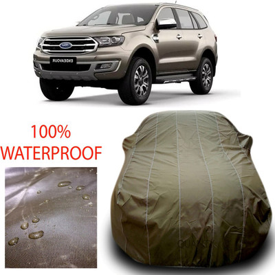 AARTRI Car Cover For Ford Endeavour (With Mirror Pockets)(Green)