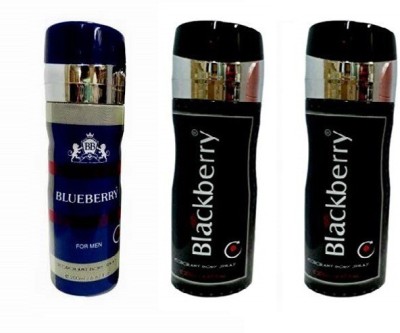 St. Louis BLUE BERRY 1 & BLACKBERRY2 Body Spray  -  For Men & Women(600 ml, Pack of 3)