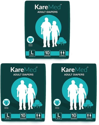 Kare Med Tape Style Adult Diapers - L(30 Pieces)