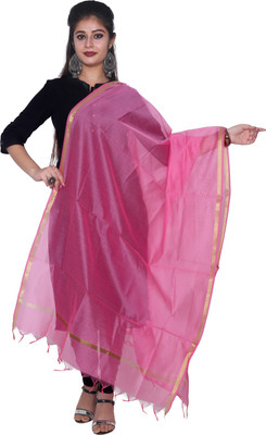 SHREEMAA CREATIONS Cotton Blend Self Design Women Dupatta