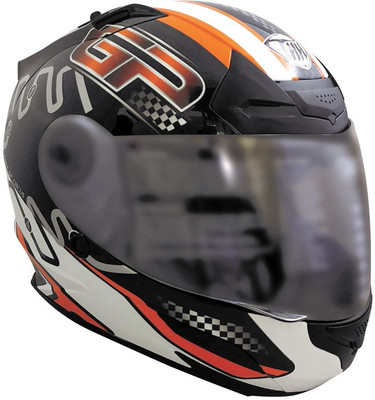 THH HELMETS TS-43 GP Full Face Double Shield Helmet (Black/Orange,...