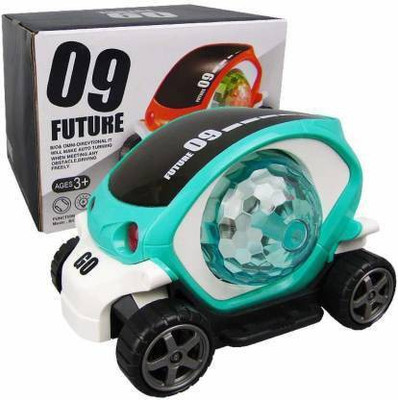 vg enterprises 09 Future Musical Stunt Car Rotate 360° with Flashing Light & Music09 Electric Cars Toy for Boys Girls with Lights Music Toys Gift for 3+ Years LearningKids Toy Future 09 Go Car with Lights & Music with batteries(Multicolor, Pack of: 1)