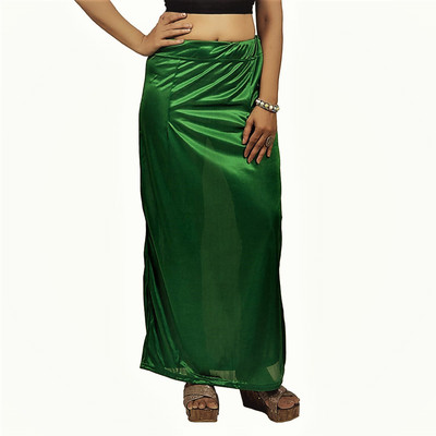 YMS BOTTLEGREENSTRAIGHTFIT Lycra Blend Petticoat(L)