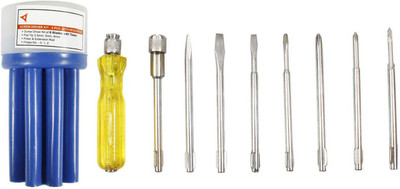 NSV 8 Blades Combination Screwdriver Kit Set with Tester Combination Screwdriver Set(Pack of 8)