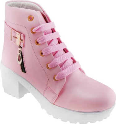 LEVANTINA FASHION Boots For Women(Pink)