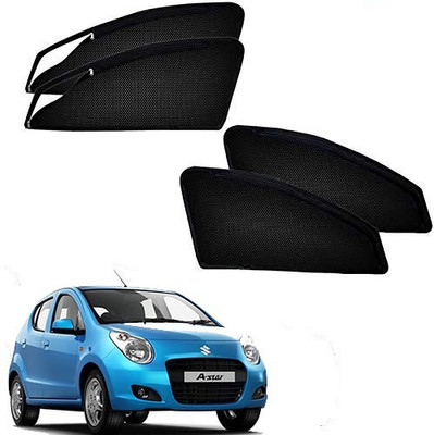 RAKRISH Rear Window, Side Window Sun Shade For Maruti Suzuki A-Star(Black)
