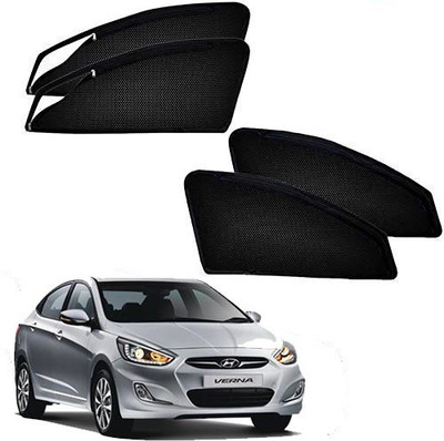 TOP VECHILE Rear Window, Side Window Sun Shade For Hyundai Verna(Black)