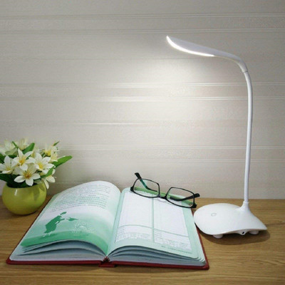 JKR Enterprise LED Desk Light with Gooseneck, Compact Portable Eye-Caring Table Lamp (13 cm, White) Table Lamp(31 cm, White)
