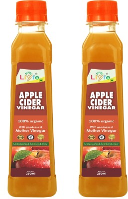 LIYFE Organic Apple Cider Vinegar with Mother Vinegar (250 ml, Pack of 2) Vinegar(2 x 250 ml)