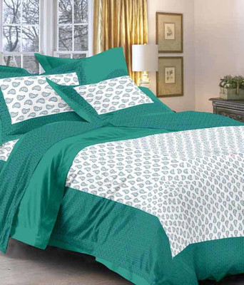 Bombay Spreads 120 TC Cotton Double Printed Flat Bedsheet(Pack of 1, Multicolor)