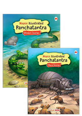 Panchatantra (Maple Illustrated) (Set of 2 Books) - Colourful Pictures - Story Books for kids - Wisdom and Moral Stories(Paperback, Maple Press)