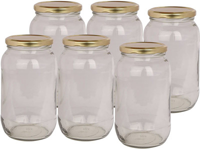 goblet Glass Utility Container  - 1000 ml(Pack of 6, Clear)
