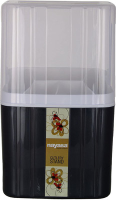 NAYASA Empty Cutlery Holder Case(Black  Holds 24 Pieces)