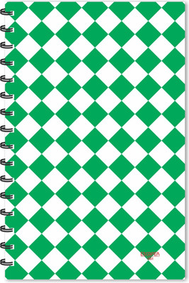 ESCAPER Green Dark Small Square Tilted Pattern (Ruled - A5 Size - 8.5 x 5.5 inches) Designer Diary A5 Diary Ruled 160 Pages(Multicolor)