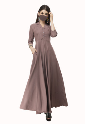 Rudraaksha Women Maxi Red Dress