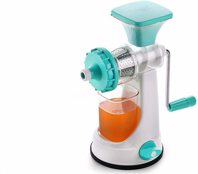 kayru Plastic, Steel Hand Juicer for Fruits and Vegetables with Steel Handle Vacuum Locking System Hand Juicer(Multicolor)