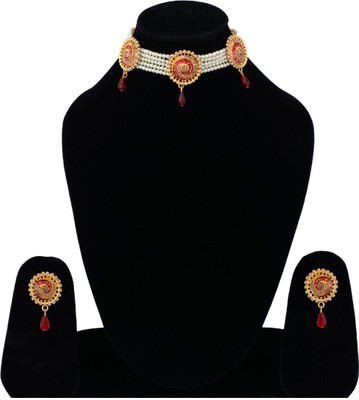 Darsha Collections Alloy Gold-plated Multicolor Jewellery Set(Pack of 1)