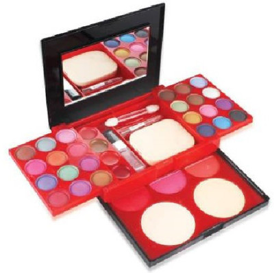 ads Make Up Kit of 24 Eyeshadow 4 Lip Colour 2 Compact Powder 3 Blushers 1 Mirror and 1 Puf
