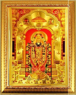 SUNINOW Tirupati Balaji Photo Frame |God Photo Frames | Lord Venkateswara Photo Frame | Tirupati Balaji Lakshmi Photo Frame | small size Photo Frame ( 7 x 5 inch ) Religious Frame