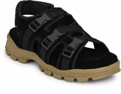 FASHION VICTIM Men Sandals(Black , 8)