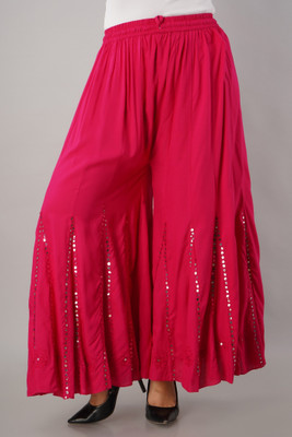 FABRR Flared Women Pink Trousers