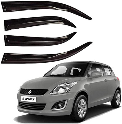 guruji system For Non-convertibles Front, Rear Wind Deflector(Clear Maruti Swift)