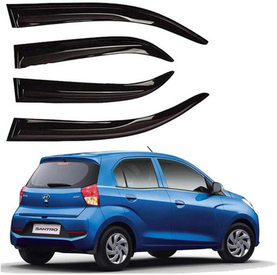 guruji system For Non-convertibles Front, Rear Wind Deflector(Clear Hyundai Santro)