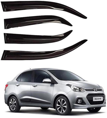 guruji system For Non-convertibles Front, Rear Wind Deflector(Clear Hyundai Xcent)