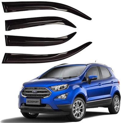 guruji system For Non-convertibles Front, Rear Wind Deflector(Clear Ford Ecosport)