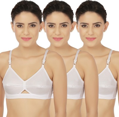 RUPA SOFTLINE by Rupa Shalini ELASTIC_PO3 Women Full Coverage Non Padded Bra(White)