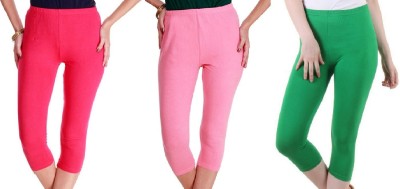 FeelBlue Women Pink, Light Green Capri