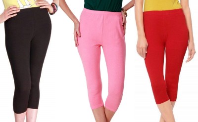 FeelBlue Women Red, Black, Pink Capri