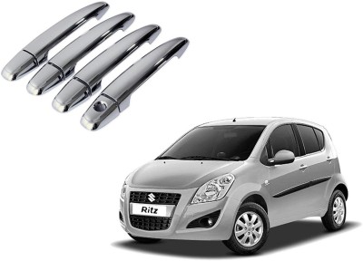 Utkarsh (Set Of 4 Pcs) Stylish Car Door Catch/Handle Cover Chrome Finishing (Silver) Color Auto Accessories Suitable For Maruti Suzuki Ritz Car Grab Handle Cover Car Grab Handle Cover