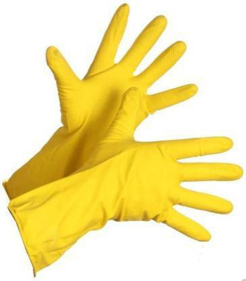 shriji creation 3 Pair Reusable Rubber Stretchable Washing Cleaning Hand Gloves Wet and Dry Glove Set(Free Size Pack of 2)