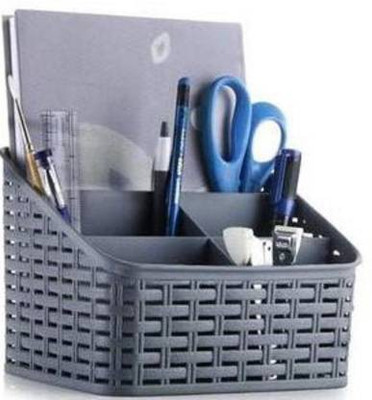 SELL ZONE 5 Compartments plastic Storage Basket(Grey)