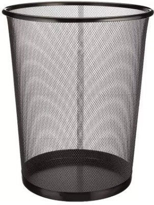 Goodwill Tech Small Metal Mesh Dustbin for Home, School, Bedroom, Kitchen, Office 9 LTR Iron Dustbin(Black)