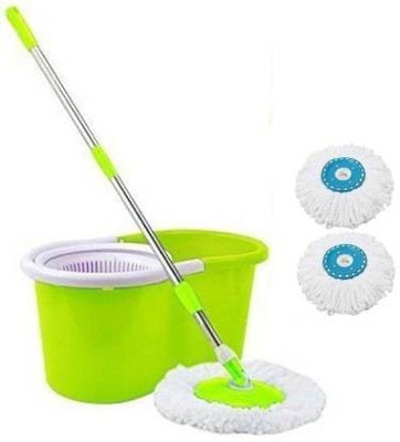 KURFF Bucket Mop - 360 Degree Self Spin Wringing Mop Set Mop Mop Set(Purple)