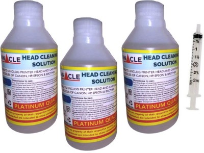 PINNACLE 3pcs Printer Head Cleaner Bottle For UNCLOG PRINTER HEAD & CARTRIDGE Head White Ink Bottle