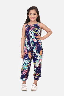STYLESTONE Floral Print Girls Jumpsuit
