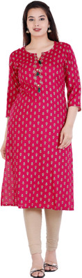 VISHAKHA STYLE Women Printed Straight Kurta(Multicolor)